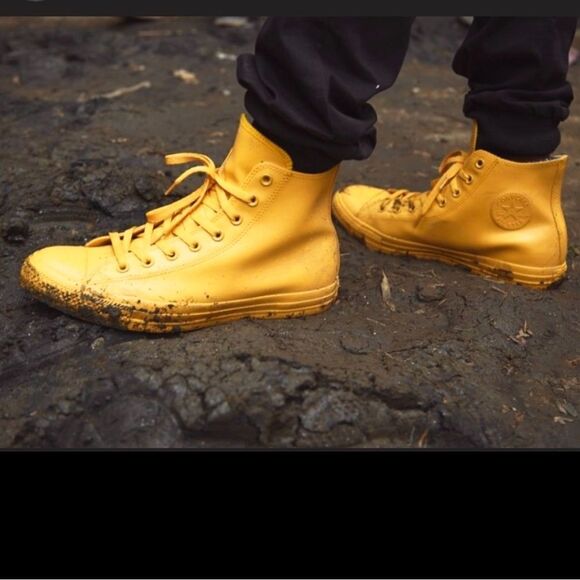 Converse All Star Shoes Chuck Taylor Yellow Wild Rubber/Rain-Mug-Protection - Picture 1 of 13